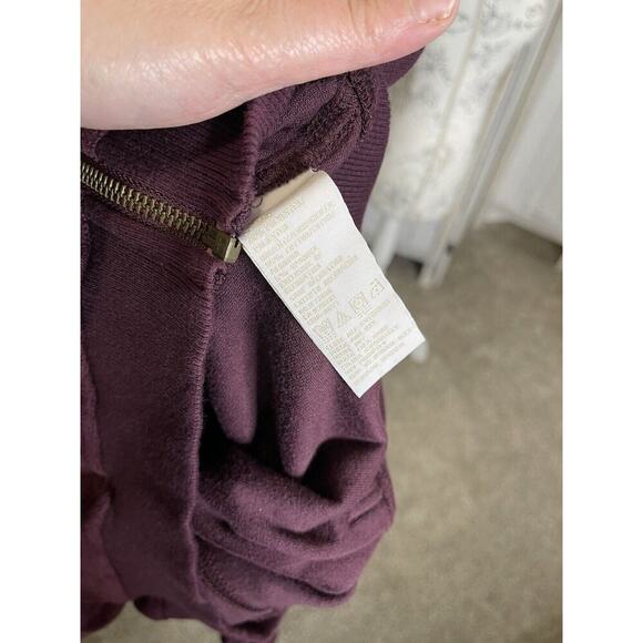 Vintage 90s Tommy Hilfiger Velour Purple Zip Sweater Top Y2K Size XL - Picture 4 of 8